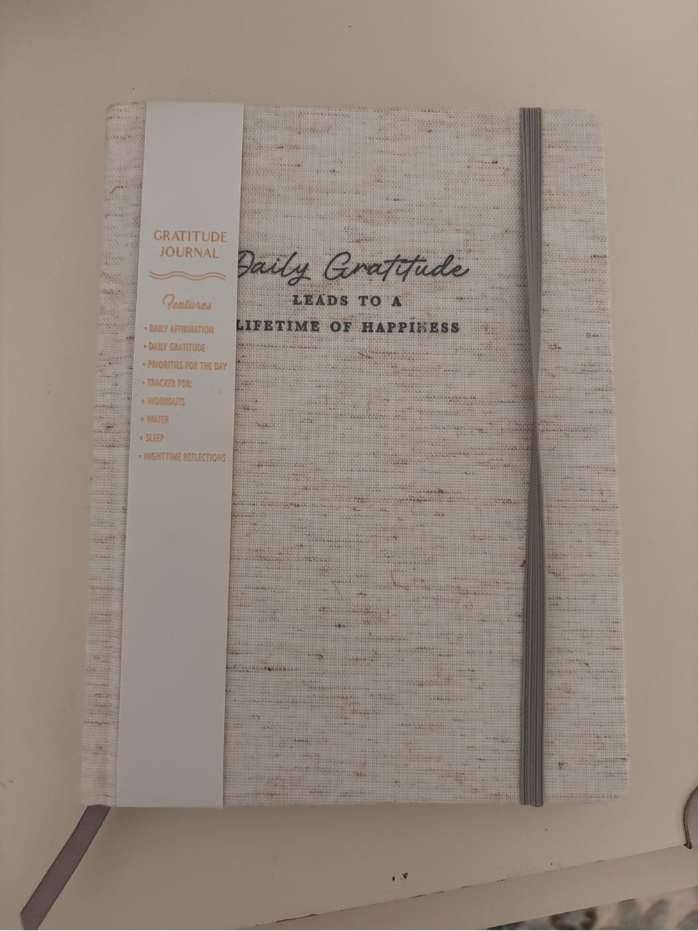 Daily Gratitude Linen Journal - Cream